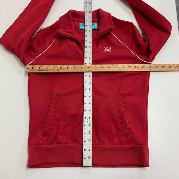 Vintage Abercrombie & Fitch Track Jacket Womens M Medium A&F Sleeve Logo Zip Up - Picture 10 of 14